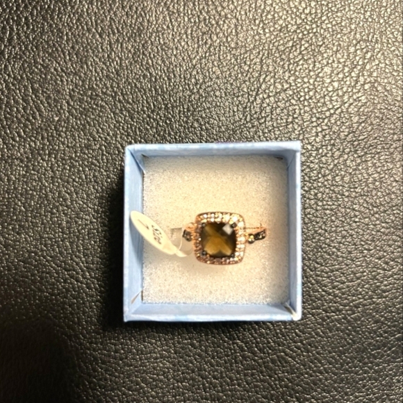 Quartz Chocolate & Gold Ring - Picture 1 of 1